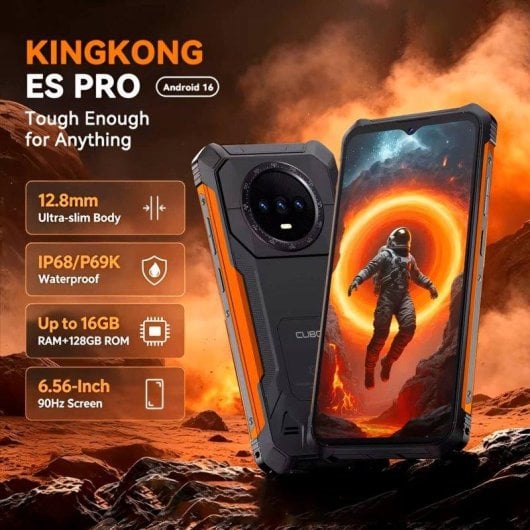 Cubot KingKong ES Pro 4G 6 GB 6,56" 128 GB Negro batería 5100 mAh