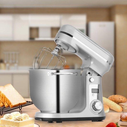 Batidora Planetaria BioloMix BM601 1200W 6L 6 Velocidades + Pulse Plata