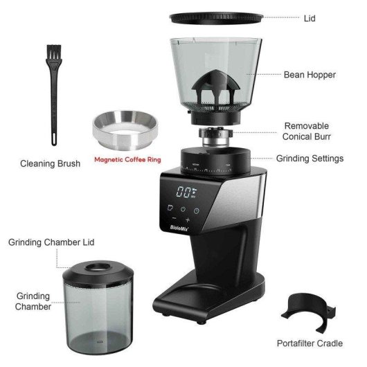 Macinacaffè BioloMix BG706 Moli conici 30 impostazioni
