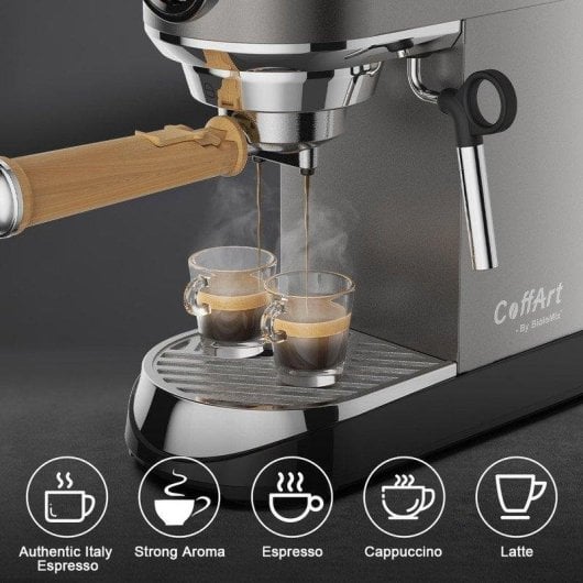 Cafetière expresso BioloMix CM7008 1,1 L 20 bars avec mousseur à lait