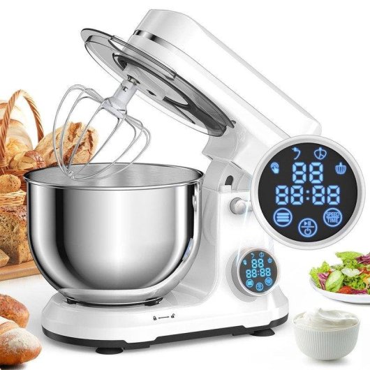 Amasadora Planetaria BioloMix BM602E 1200 W 11 Velocidades 5 L Pantalla OLED bajo ruido
