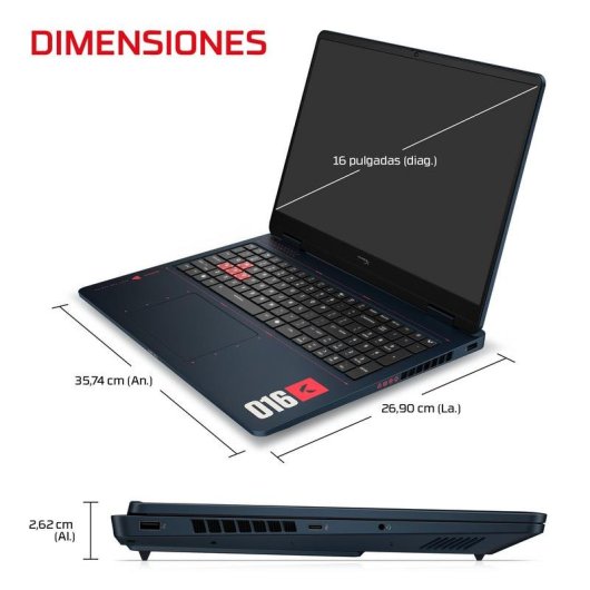 Portátil HP HyperX OMEN 16 16" AMD Ryzen 9 8940HX 24GB 1TB SSD RTX 5070 Sem Sistema Operativo