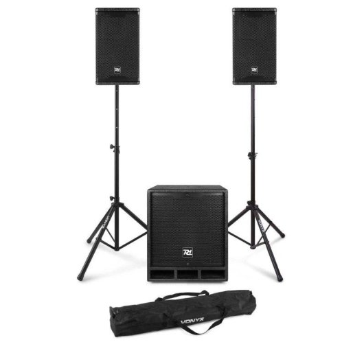Conjunto de altavoces Power Dynamics Combo1200 1200 W Bluetooth con soportes