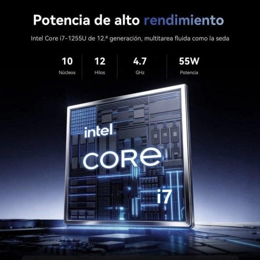 Portátil INTECHNE 15.6" Intel Core i7-1255U 16GB Windows 11 Pro 512GB SSD Inglés US pantalla Full HD