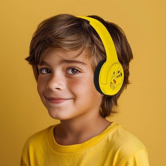 Auriculares OTL Pokémon Pikachu inalámbricos Bluetooth y con cable, LED amarillos