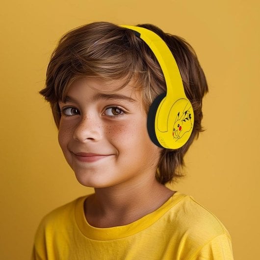 Auriculares OTL Pokémon Pikachu inalámbricos Bluetooth y con cable, LED amarillos