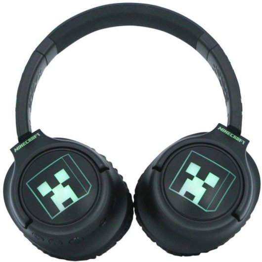 Auriculares OTL Minecraft inalámbricos Bluetooth 5.3 con micrófono y LED