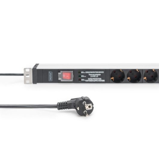Multipresa Digitus DN-95433 5 prese con interruttore e protezione