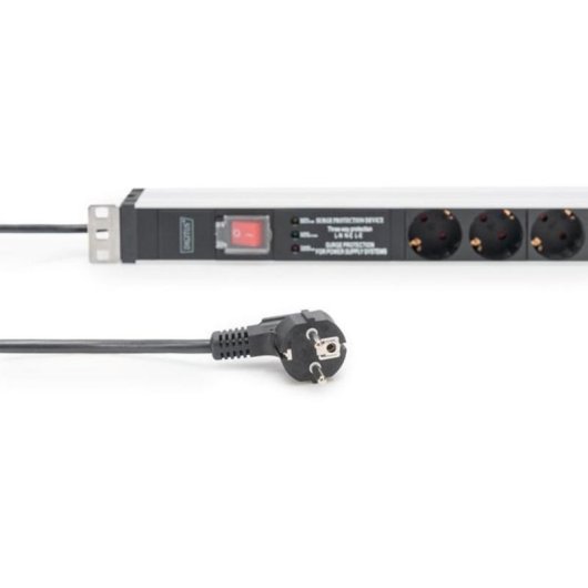 Multipresa Digitus DN-95433 5 prese con interruttore e protezione