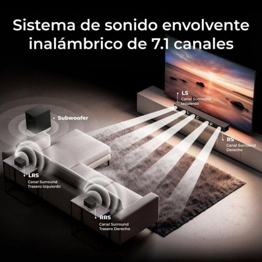 Barra de Sonido Ultimea Poseidon M100 7.1 HDMI eARC Bluetooth Dolby Atmos