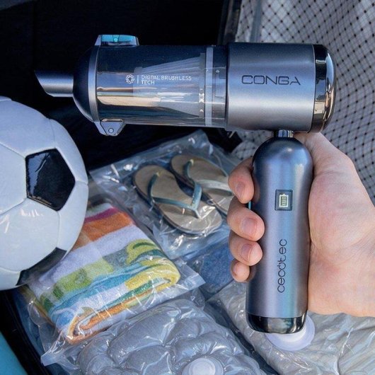 Aspiradora de Mano Cecotec Conga Rockstar Micro Hand Ultra Flex 20.000 Pa 35 min Gris