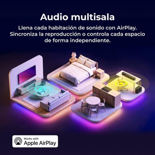 Barra de som Ultimea Poseidon M30 Stream 2.1 Bluetooth Wi-Fi HDMI ARC AirPlay 2