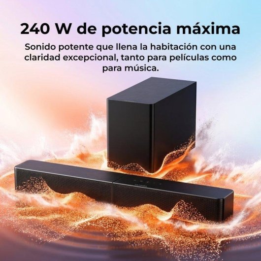 Barra de som Ultimea Poseidon M30 Stream 2.1 Bluetooth Wi-Fi HDMI ARC AirPlay 2