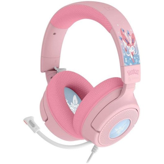 Auricolari Razer Kraken V4 X con cavo USB Gaming RGB Sylveon Rosa e Blu