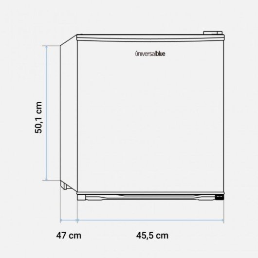 Minibar Universal Blue EIBSEE 4060W 48 L 41 dB Puerta Reversible Blanco