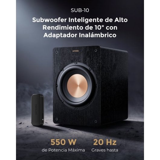 Subwoofer attivo Ultimea SUB10 10" wireless, 550 W e controllo via app