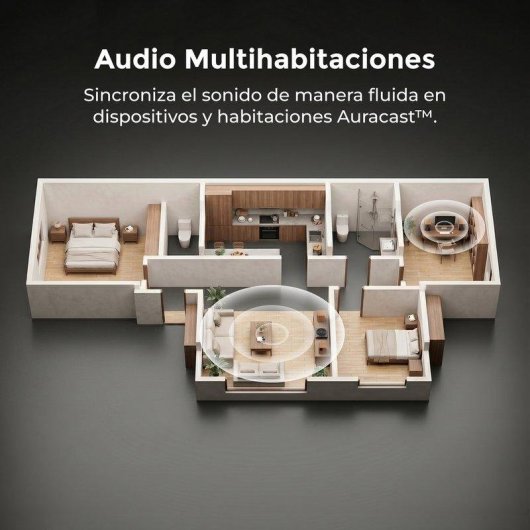 Enceintes bibliothèque Ultimea 3 voies, HDMI, Bluetooth, 70 W, Auracast