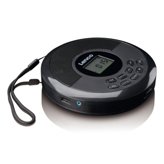 Leitor de CD portátil Lenco CD-340BK Bluetooth AUX DAB+/FM preto