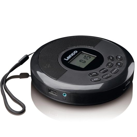 Leitor de CD portátil Lenco CD-340BK Bluetooth AUX DAB+/FM preto