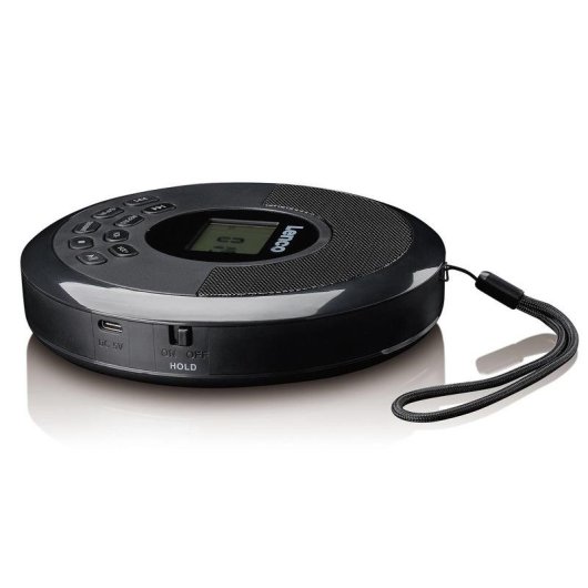 Leitor de CD portátil Lenco CD-340BK Bluetooth AUX DAB+/FM preto