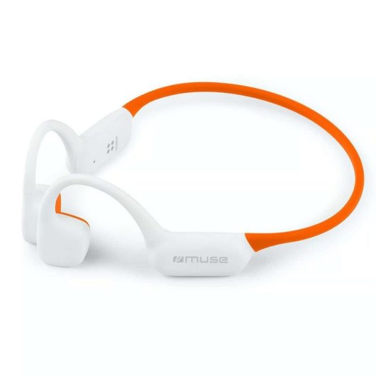 Auriculares Muse M-238 BCW inalámbricos Bluetooth de conducción ósea IPX8 blancos