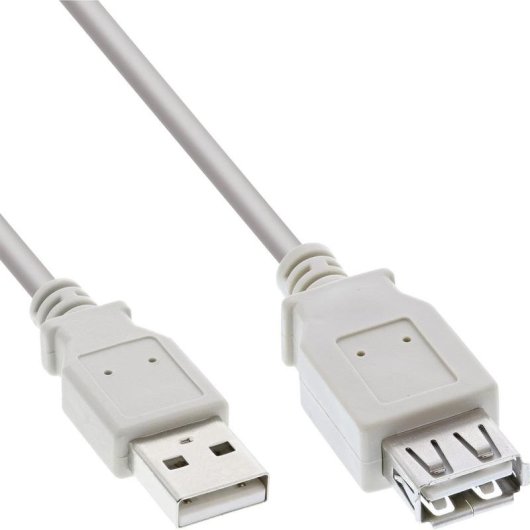Extensão USB InLine 34618X 2.0 Tipo A macho-fêmea 1,8 m bege