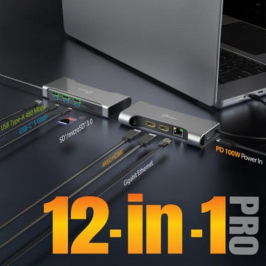 Hub USB-C Pro 12-in-1 mit HDMI 4K60 und Ethernet