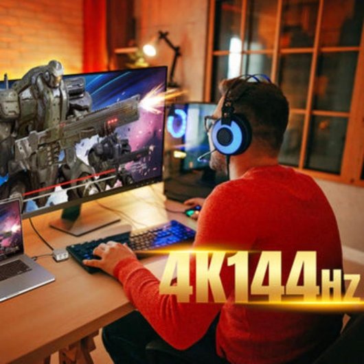 USB-C Hub Cube Plus 6 in 1 HDMI 4K 144 Hz Grau
