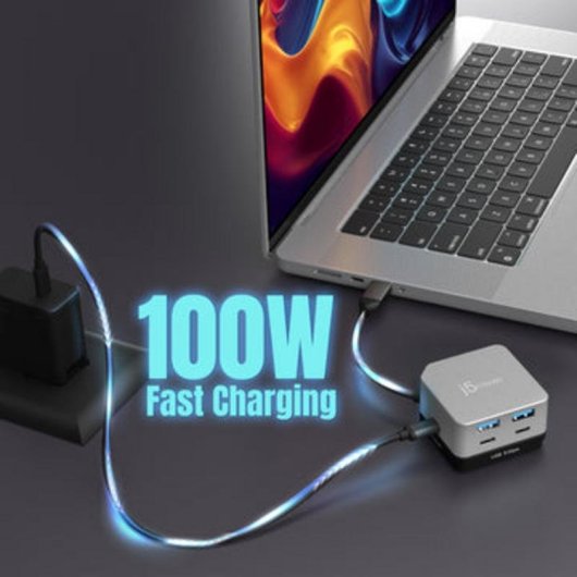 USB-C Hub Cube Plus 6 in 1 HDMI 4K 144 Hz Grau