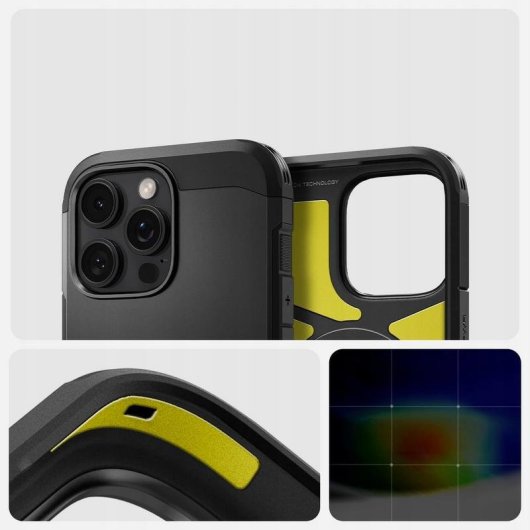 Capa Spigen Tough Armor T MagFit PC/TPU cinzenta MagSafe para iPhone 17 Pro