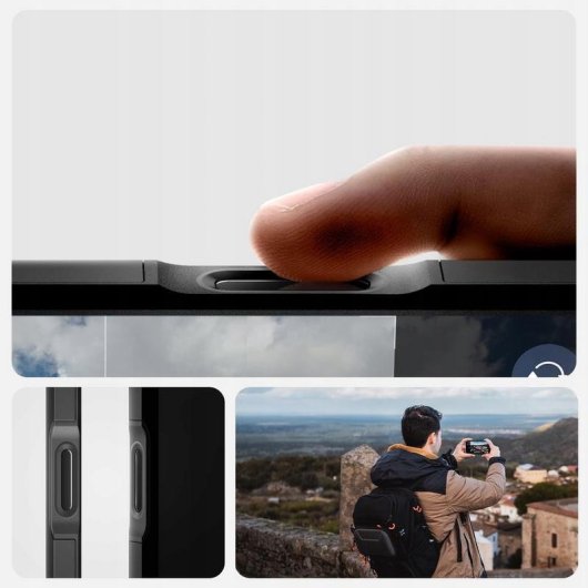 Capa Spigen Tough Armor T MagFit PC/TPU cinzenta MagSafe para iPhone 17 Pro