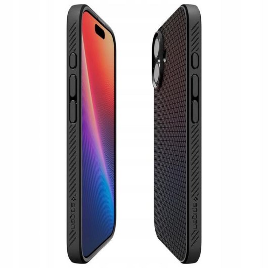 Capa Spigen Liquid Air em TPU preta antichoque para iPhone 17