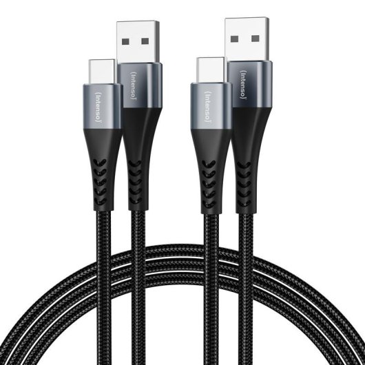 Câble USB Intenso A60C 2m Charge Rapide Tressé Pack Double