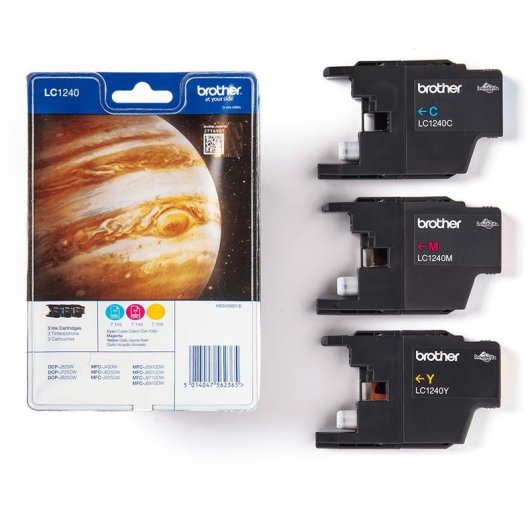 Cartucho de tinta Original Brother LC-1240RBWBP Pack 3
