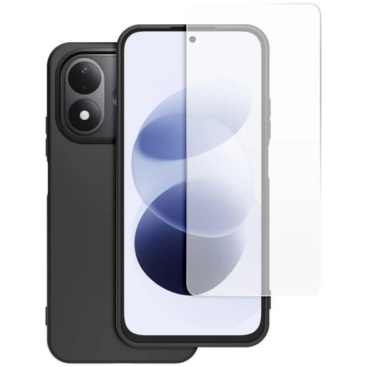 Pack Made for Xiaomi, capa preta e vidro temperado para Redmi Note 17