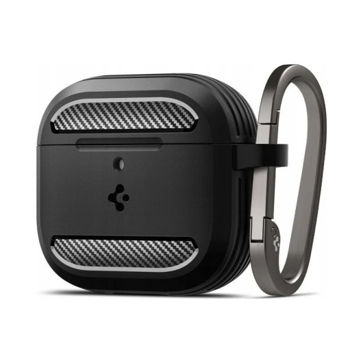 Funda Spigen Rugged Armor para Apple AirPods 4 Negro