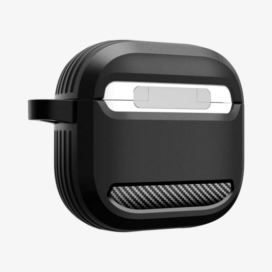 Funda Spigen Rugged Armor para Apple AirPods 4 Negro