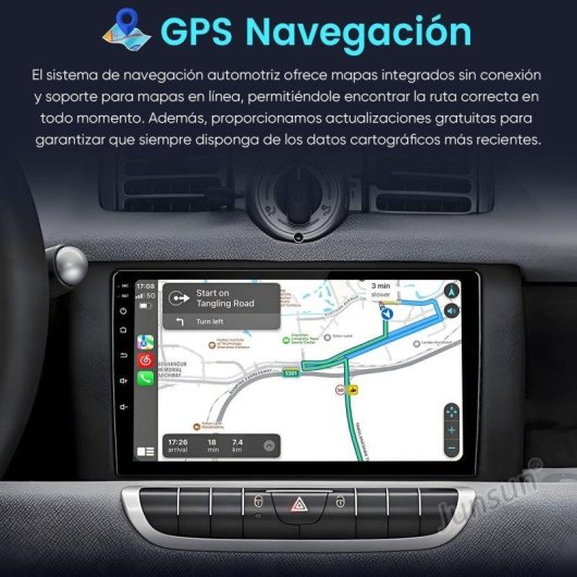 Autoradio 9'' JUNSUN Android CarPlay Fortwo 451