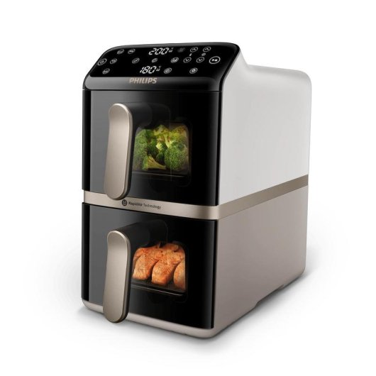 Air Fryer Philips Serie 4000 Dupla Cesta 10 L 2750 W Revestimento Ceramico