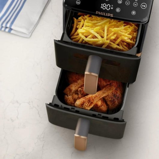 Air Fryer Philips Serie 4000 Dupla Cesta 10 L 2750 W Revestimento Ceramico