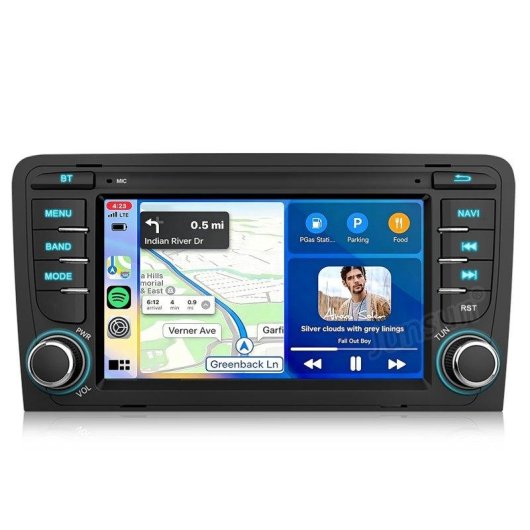 Autorradio JUNSUN 7" Android 15 2 GB/64 GB CarPlay Android Auto Audi A3