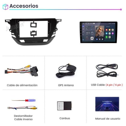 Autoradio JUNSUN Opel Corsa F 9p Android CarPlay