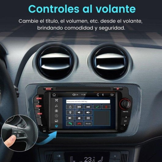 Autoradio 7'' CarPlay Android Auto JUNSUN Seat Ibiza