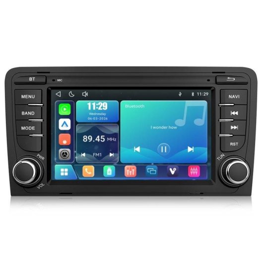 Autorradio JUNSUN 7" CarPlay Android Auto 2 DIN Audi A3 8P 8V S3 RS3 Bluetooth 5.0