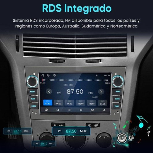 Autorradio JUNSUN 7" CarPlay Android Auto 2 DIN Opel Zafira B Corsa C Astra G H