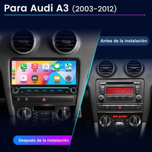 Auto Headunit JUNSUN Audi A3 10,26in CarPlay Android 15 2+64 GB