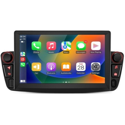 Pantalla JUNSUN 7" Android 15 2 GB/64 GB CarPlay Peugeot 107 Citroën C1 Toyota Aygo