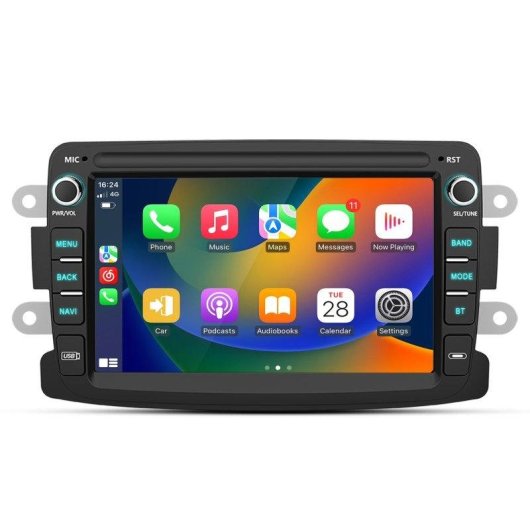 Autorádio JUNSUN 7" Android 15 2GB 64GB CarPlay Renault Duster Sandero