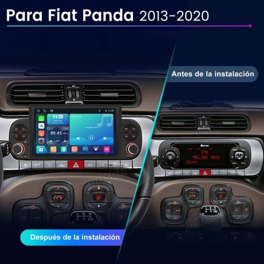 Autorradio JUNSUN 7" CarPlay Android Auto para Fiat Panda 2013-2020 Bluetooth FM