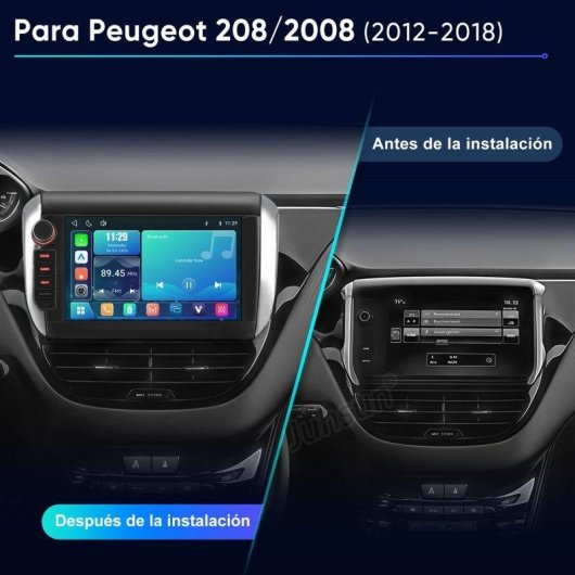 Autoradio 2DIN JUNSUN 8'' CarPlay Android Auto Peugeot